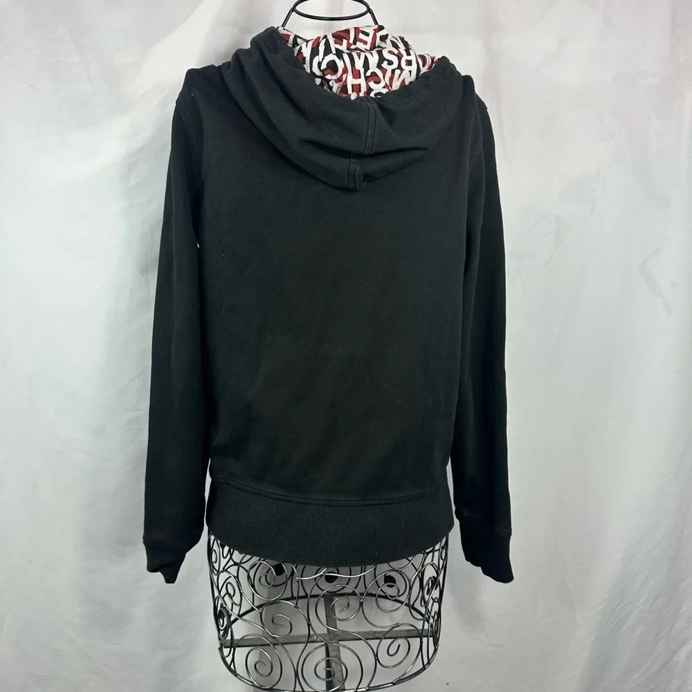 Michael Kors black logo zip up hoodie size XS